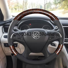 For Buick Lacrosse 2006-20 Hand Stitched Car Steering Wheel Cover Imitation Peach Grain Leather Interior 2024 - buy cheap