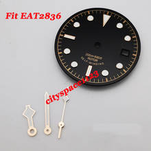 30,5 мм стерильные черные светящиеся часы циферблат часы рука fit ETA 2824 2836 механизм часы части 2024 - купить недорого