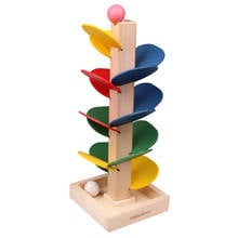 Baby Kids Montessori Educational Toys Building Blocks Wooden Tree Marble Ball Run Track Game Intelligence Gifts Toy for Children 2024 - buy cheap