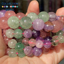 Natural Mix Amethysts Aventurine Spacer Loose Round Bead For Jewelry Making 6-10 MM DIY Bracelets Accessories Wholesale 15" 2024 - buy cheap