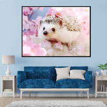 DIY Square Rhinestone Diamond Painting 5D Hedgehog Animal Diamond Embroidered Landscape Mosaic Home Decoration Children's Gift 2024 - buy cheap