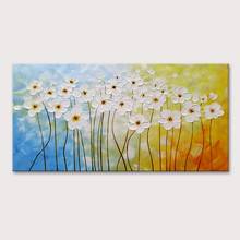 Mintura Wall Picture for Living Room Oil Paintings on Canvas Hand Painted  Different Forms of White Flowers  Wall Art  No Framed 2024 - buy cheap