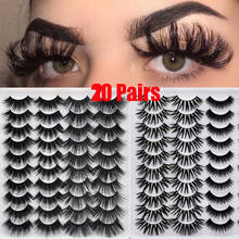 20 Pairs 3D False Eyelashes Imitation Mink Handmade No Cruelty  Natural Long Soft Cross Thick  Eyelashes Extension Makeup Tools 2024 - buy cheap