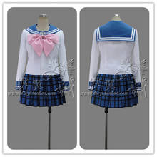 Custom size Maizono Sayaka Cosplay JK Uniform Cosplay Costume Anime Danganronpa 3 -The End of Cos Costume Woman Top+Skirt+Tie 2024 - buy cheap