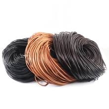 2-5 Meters 100% Genuine Cow Leather Round Thong Cord Leather Cord String Rope for DIY Necklace Bracelet DIY Jewelry Making 2024 - buy cheap