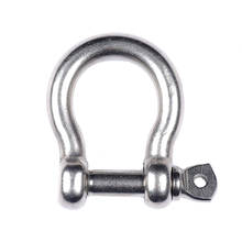 1 pcs 316 Stainless Steel D Bow Shackle Fob Key Ring Keychain Hook Screw Joint Connector Buckle Solid Metal 2024 - buy cheap