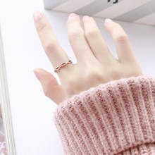 YUN RUO 316 ювелирные изделия из титановой стали, шикарное Открытое кольцо для пары, юбилейное свадебное кольцо розового золота, Модный женский подарок, никогда не выцветает 2024 - купить недорого