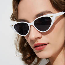 Gafas De Sol triangulares con forma De ojo De gato para mujer, anteojos De Sol femeninos, De marca De diseñador, color blanco, con UV400 2024 - compra barato