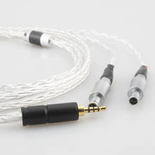 Novo cabo de fone de ouvido audiocrast 2.5/3.5/4.4mm/6.35 xlr, 8 núcleos, banhados a prata, cabo de atualização forhd800 hd800s hd820 2024 - compre barato