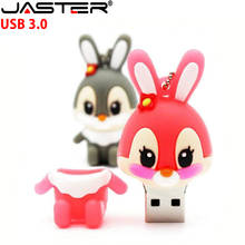 JASTER Promotional Mini Cartoon External Storage USB 3.0 4GB 8GB 16GB 32GB 64GB 128GB Cute bunny USB Flash Drive gift 2024 - buy cheap
