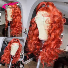 13x4 Lace Front Wig Human Hair Wigs 180% Water Orange Color Lace Frontal Wigs For Black Women PrePlucked Wig Human Hair Wigs 2024 - buy cheap