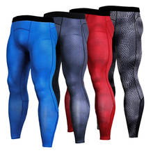 Новые Компрессионные спортивные штаны, штаны для бодибилдинга, мужские спортивные колготки со змеиным узором, леггинсы для фитнеса и бега, 3D 2024 - купить недорого
