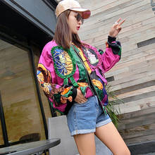 Jaqueta de estilo grafite, roupa externa feminina de design abstrato, casaco de retalhos, harajuku, sobretudo para mulheres, de inverno 2024 - compre barato