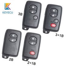 KEYECU for Toyota Prius Land Cruiser Replacement Remote Car Key Shell Case Fob 2 / 3 / 4 Buttons With Uncut Blade HYQ14AAB 2024 - buy cheap