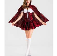 Little Red Riding Hood Costume for Women Fancy Adult Halloween Christmas Cosplay  Party Fantasia Carnival Fairy Tale Plus Size G 2024 - buy cheap