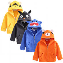 2019 Autumn and winter boys and girls Cartoon Hooded Pure Keep warm cotton coat children's zipper coat baby out clothing 0-3Y 2024 - buy cheap