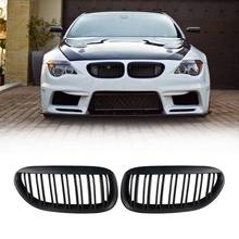 Carro preto fosco amortecedor dianteiro rim grille para bmw e63 m6 645ci 650i e64 2d 2004-2010 2024 - compre barato