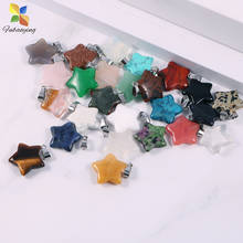2021 Trendy Natural Crystal Stone Star Pendants Necklace Gift Wholesale 25pcs Lot Free Shipping For Jewelry Making 2024 - buy cheap