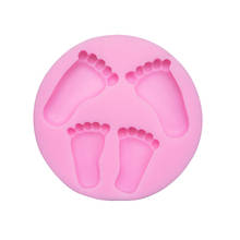 3D Baby Footprint Shape Silicone Cake Mold Fondant Chocolate Mould Cake Decorating Baking Tools 2024 - buy cheap