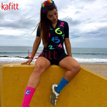 Calfette-Ropa deportiva de triatlón para mujer, mono de manga corta ajustado, jersey de ciclismo profesional, con diseño de oso 2024 - compra barato