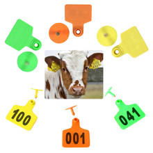 100 juegos de etiquetas para la oreja de ganado extra grandes, tarjeta de identificación para la oreja de ganado, 75x100mm, número 001-500 2024 - compra barato