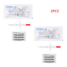 Новый 2 шт. ПЭТ ID микрочип шприц 2,12x12 мм ISO11784/5 FDX-B HDX животных тег инжектор IP67 2024 - купить недорого