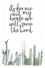 Creative Tin Sign For Me and My House We Will Serve the Lord Cactus Funny Novelty Metal Sign Retro Wall Decor For Home 2024 - buy cheap