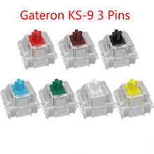 Gateron-interruptor de teclado mecânico original de 3 pinos, iluminação rgb, axis, branco, amarelo, verde, vermelho, marrom, para jogos, personalização 2024 - compre barato