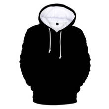 2020 new fashion autumn men's and women's 3d monochrome hoodie men's sweatshirt boys and girls street hoodie 3D black hoodie xxs 2024 - buy cheap