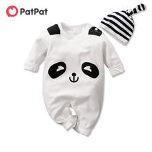 PatPat 2020 New Summer and Spring Baby Cartoon Panda 3D Ear Jumpsuit and Striped Hat One Pieces Jumpsuits 2024 - buy cheap