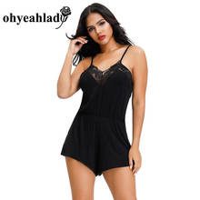 Ohyeahlady-Mono para mujer de talla grande XXXL, ropa de discoteca, Mono corto para mujer, Top negro para mujer, traje Sexy RJ80903 2024 - compra barato