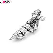 Jovivi Men's Silvery Armour Knuckle Full Finger Ring Double Loops Armor Finger Rings Punk Style Rings Jewelry Gothic Cool Ring 2024 - buy cheap