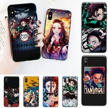 Anime Demon Slayer Kimetsu no Yaiba Phone Case for iPhone 11 12 pro XS MAX 8 7 6 6S Plus X 2020 XR Mini 2024 - buy cheap