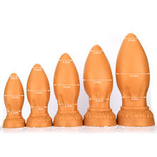 Silicone de ouro plug anal buttplug brinquedos para mulher homem gay vagina ânus dilatador erótico brinquedo enorme grande anal dildo expandido produtos sexuais 2024 - compre barato