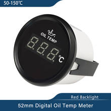 52mm Digital Oil Temp Gauge Temperature Meter 50-150℃ for Car Boat Yacht Universal 12V 24V with Red Backlight 2024 - buy cheap