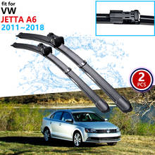 Limpador de para-brisa dianteiro, lâmina de limpador para volkswagen vw jetta a6 5c6 mk6 2011 a 2018, acessório para-brisas dianteiro 2012 2013 2024 - compre barato