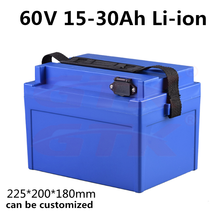 Caja impermeable, paquete de batería de litio de 60V 20Ah-30Ah con BMS para inversor de motor de curricán de bicicleta eléctrica de 1000W + cargador 3A 2024 - compra barato