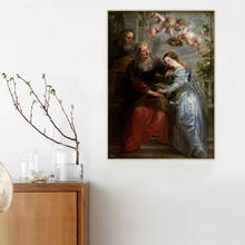 Citon 》 《 A educação de Maria de Peter Paul Rubens Pintura A Óleo Da Lona Imagem do Cartaz Da Arte Decoração Home Da Parede Interior decoração 2024 - compre barato