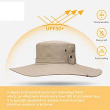 Chapéu de balde impermeável, chapéu de verão para homens e mulheres, aba larga, proteção uv ao ar livre, caça, safari, caminhadas, pesca, chapéu de sol 2024 - compre barato
