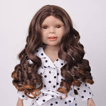 Muziwig-pelucas de bebé Reborn para muñeca de 18 pulgadas, largo, ondulado, rizado, resistente al calor, coloridas, accesorio para muñeca 2024 - compra barato