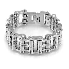 25mm Wide Punk Heavy Stainless Steel Men Bike Bracelet Biker Bicycle Motorcycle Chain Men's Bracelets Titanium Bangles Jewelry 2024 - buy cheap