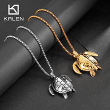 55*40mm Sea Turtle Pendant Necklace Stainless steel 304 Marine Animal Jewelry 2024 - buy cheap