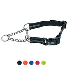 Reflective Pet Dog Collar Adjustable Slip Chain Dog Collars Walking Training Safety PVC Collar for Small Medium Dogs Waterproof 2024 - buy cheap