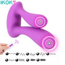 USB Rechargeable 9 Speed G Spot Double Head  Stimulator Anal Massager Wireless Vibrator Sex Toy For Woman 2024 - buy cheap