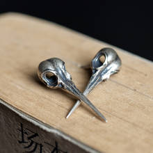 VamGoth1573 925 Sterling Silver Hummingbird Skull Gothic Stud Earrings Jewelry Womens Factory Direct Sales Free Shipping 2024 - buy cheap