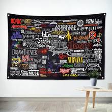 Rock Band Heavy Metal Music Canvas Painting Banner Flag Bar Cafe Home Decor Wall Stickers Wallpaper Rock and Roll Poster B1 2024 - buy cheap