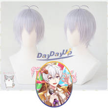 IDOLiSH7 Осака Sogo серебристо-серый светильник-фиолетовый короткий игра ролевые игры синтетические волосы карнавал Хэллоуин вечерние НКА косплей + бесплатная шапочка для парика 2024 - купить недорого