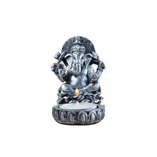 Estatuetas de resina de elefante tailandês, candelabro decorativo 8.5cm, estátua antiga, templo, artesanato budista, suporte de velas 2024 - compre barato