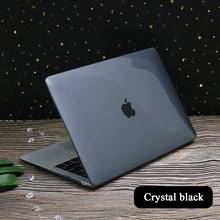 Capa para laptop e macbook air da apple, capa dura, em cristal, preta 2024 - compre barato