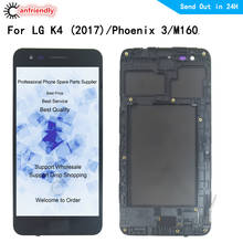 Lcd de 5.0 ''para lg k4 2017 m160 m153 m151 phoenix3 fortune, tela digitalizadora de toque com montagem de moldura lcds de tela 2024 - compre barato
